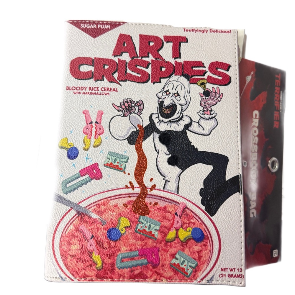 NWT Art the Clown Art Crispies Cereal Box Clutch | Terrifier Merch